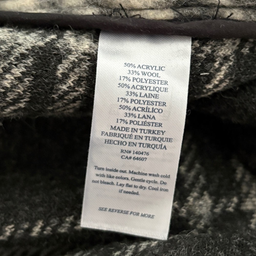 Faherty Black and Gray Plaid Women's Jacket - Picture 12 of 13